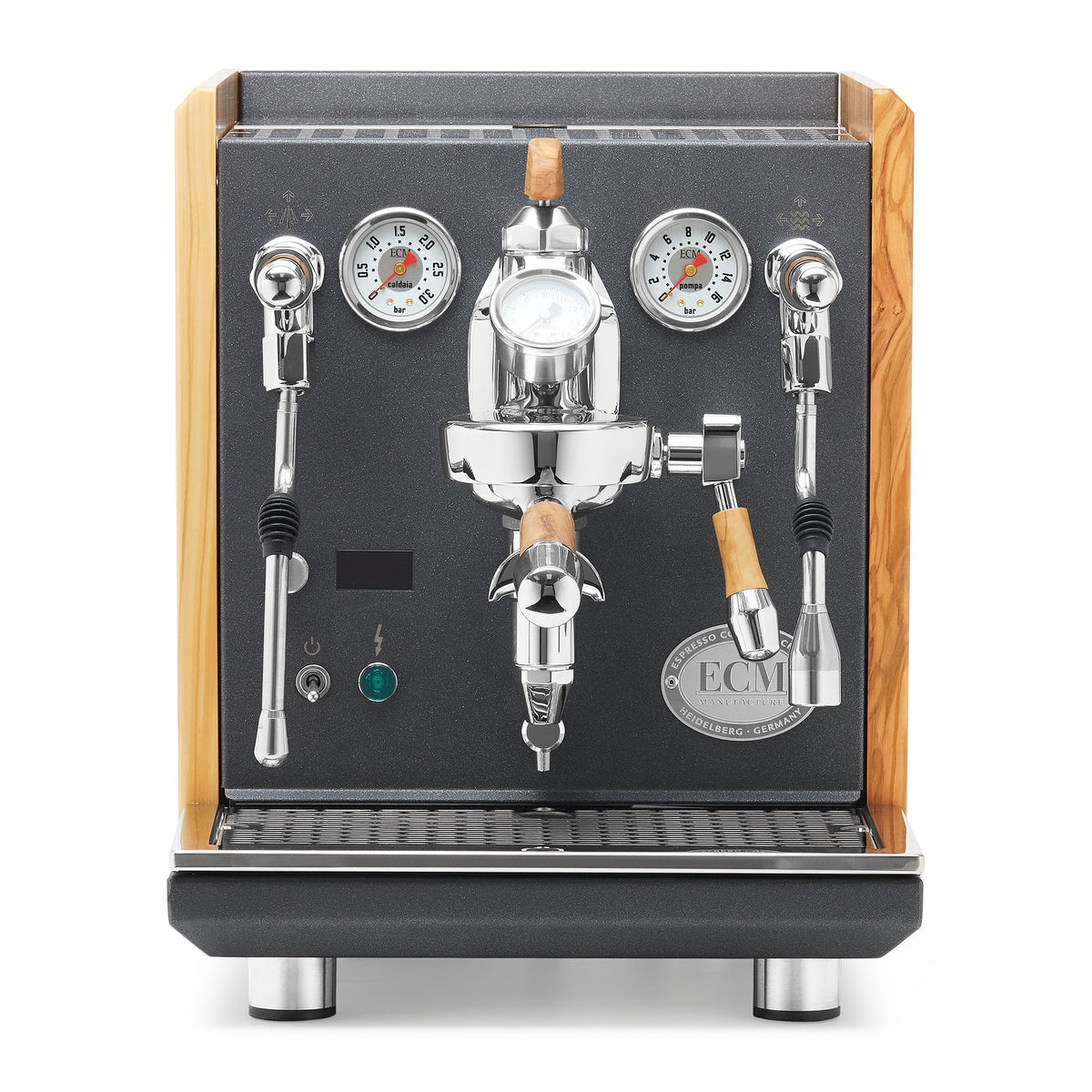 ECM Synchronika II Dual-Boiler Espresso Machine in Anthracite with OLED PID Display