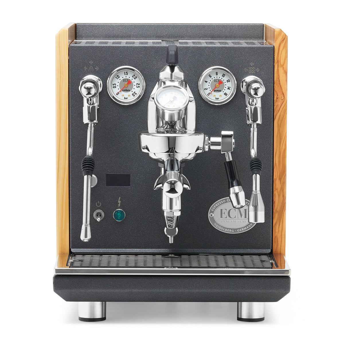ECM Synchronika II Dual-Boiler Espresso Machine in Anthracite with OLED PID Display