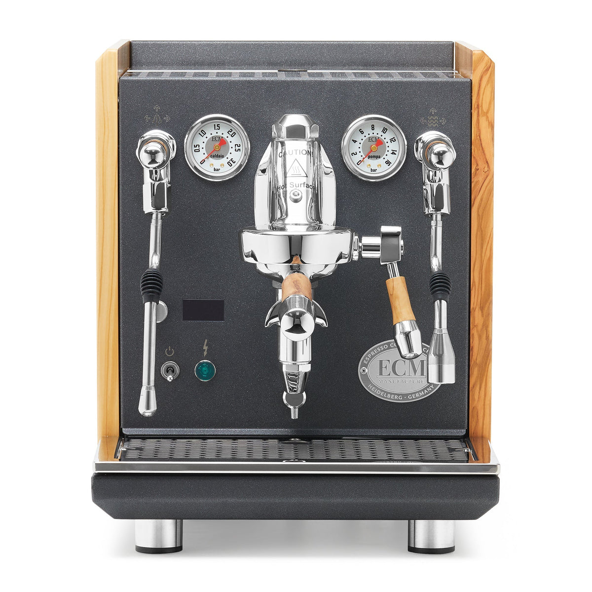 ECM Synchronika II Dual-Boiler Espresso Machine in Anthracite with OLED PID Display