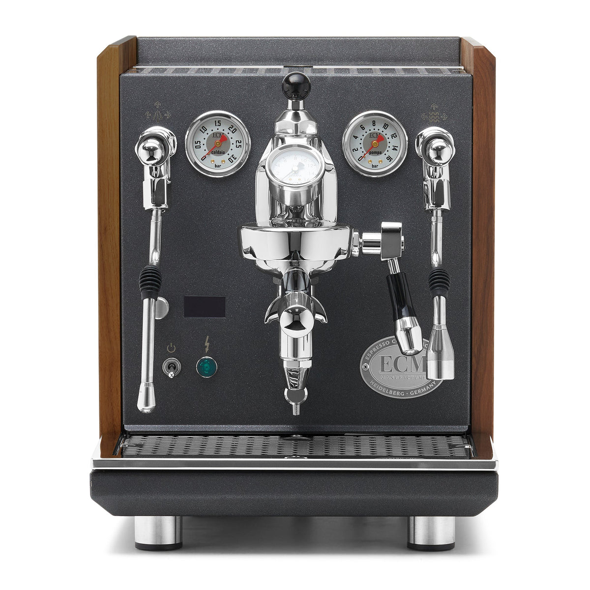 ECM Synchronika II Dual-Boiler Espresso Machine in Anthracite with OLED PID Display