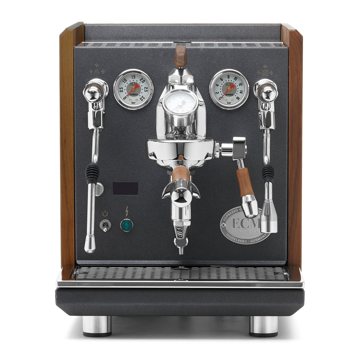 ECM Synchronika II Dual-Boiler Espresso Machine in Anthracite with OLED PID Display