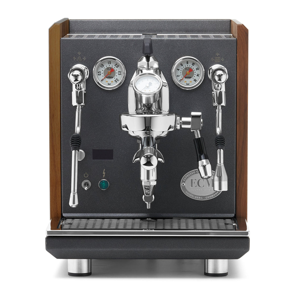ECM Synchronika II Dual-Boiler Espresso Machine in Anthracite with OLED PID Display