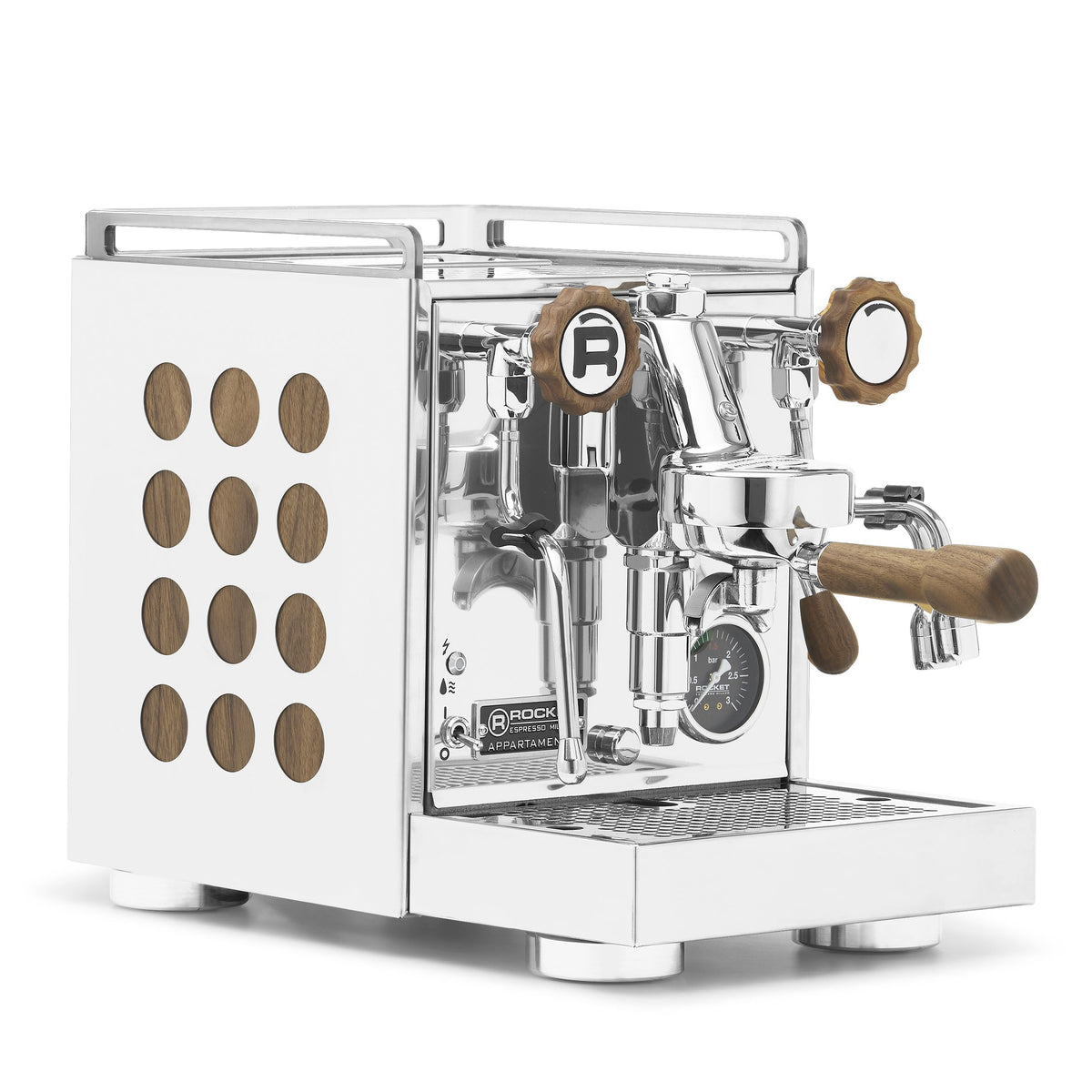 Rocket Espresso Appartamento 2.0 Heat-Exchange Espresso Machine in Chrome