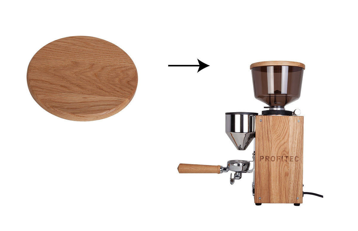 Profitec Pro T64 Oak Coffee Bean Hopper Lid