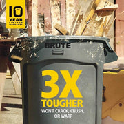 Heavy-Duty Round Plastic Trash Can, 44 Gallon, Gray, Lid Not Included – product detail 5