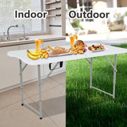 Portable Folding Picnic Table with Carry Handle, 4 ft, 6 ft or 8 ft – product detail 4