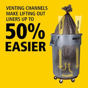 Heavy-Duty Round Plastic Trash Can, 44 Gallon, Gray, Lid Not Included – product detail 6