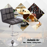 Adjustable Swivel Bar Stools Set of 2 with Faux-Leather Seats and Backrests – product detail 6