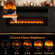 36 in Electric Flame-Effect Fireplace Insert with Remote and Adjustable Brightness – product detail 6