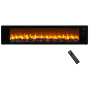 36 in Electric Flame-Effect Fireplace Insert with Remote and Adjustable Brightness – Black
