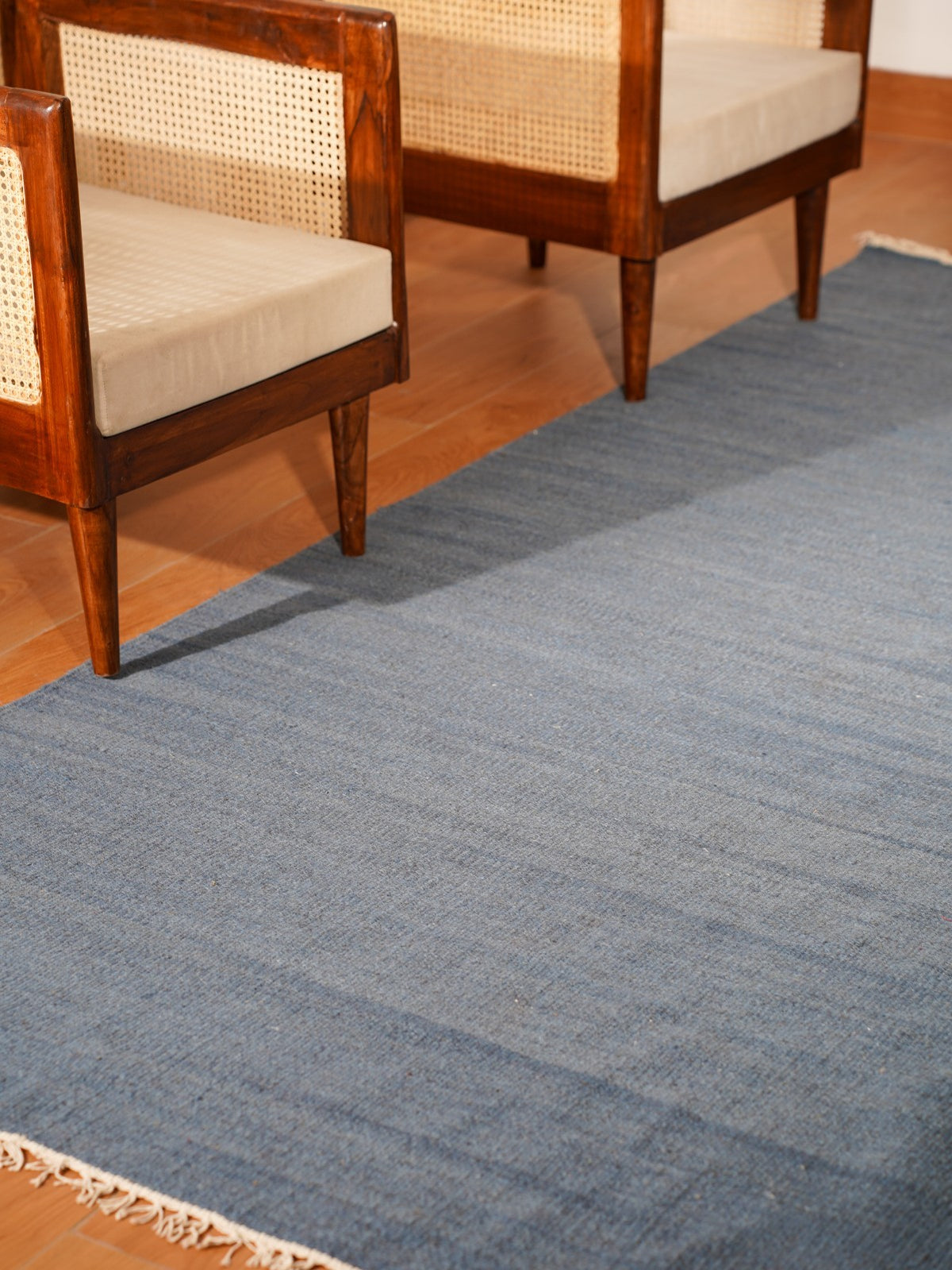 Handwoven Wool-Blend Kilim Area Rug, 5 x 8 ft Flatweave Rectangle – product detail 4