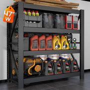 4-Tier Metal Garage Storage Shelving, Adjustable Heavy-Duty Rack – 24"D x 47"W x 70"H