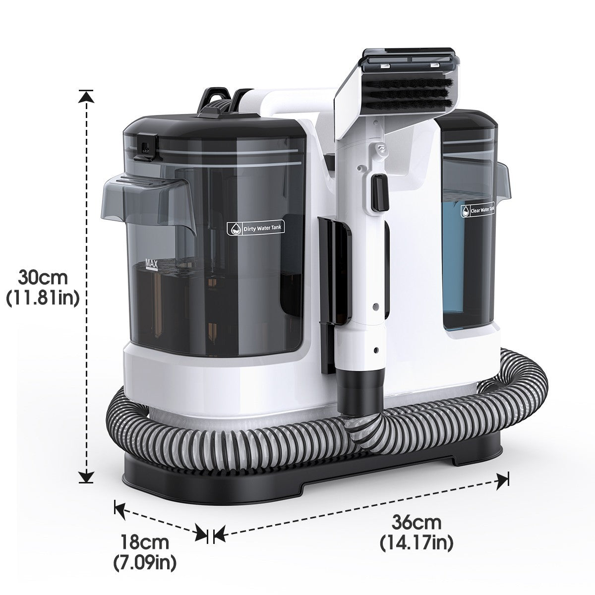 Portable Carpet and Upholstery Spot Cleaner 450W, 13.5 kPa Dual Tank – product detail 2
