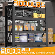 4-Tier Metal Garage Storage Shelving, Adjustable Heavy-Duty Rack – product detail 4