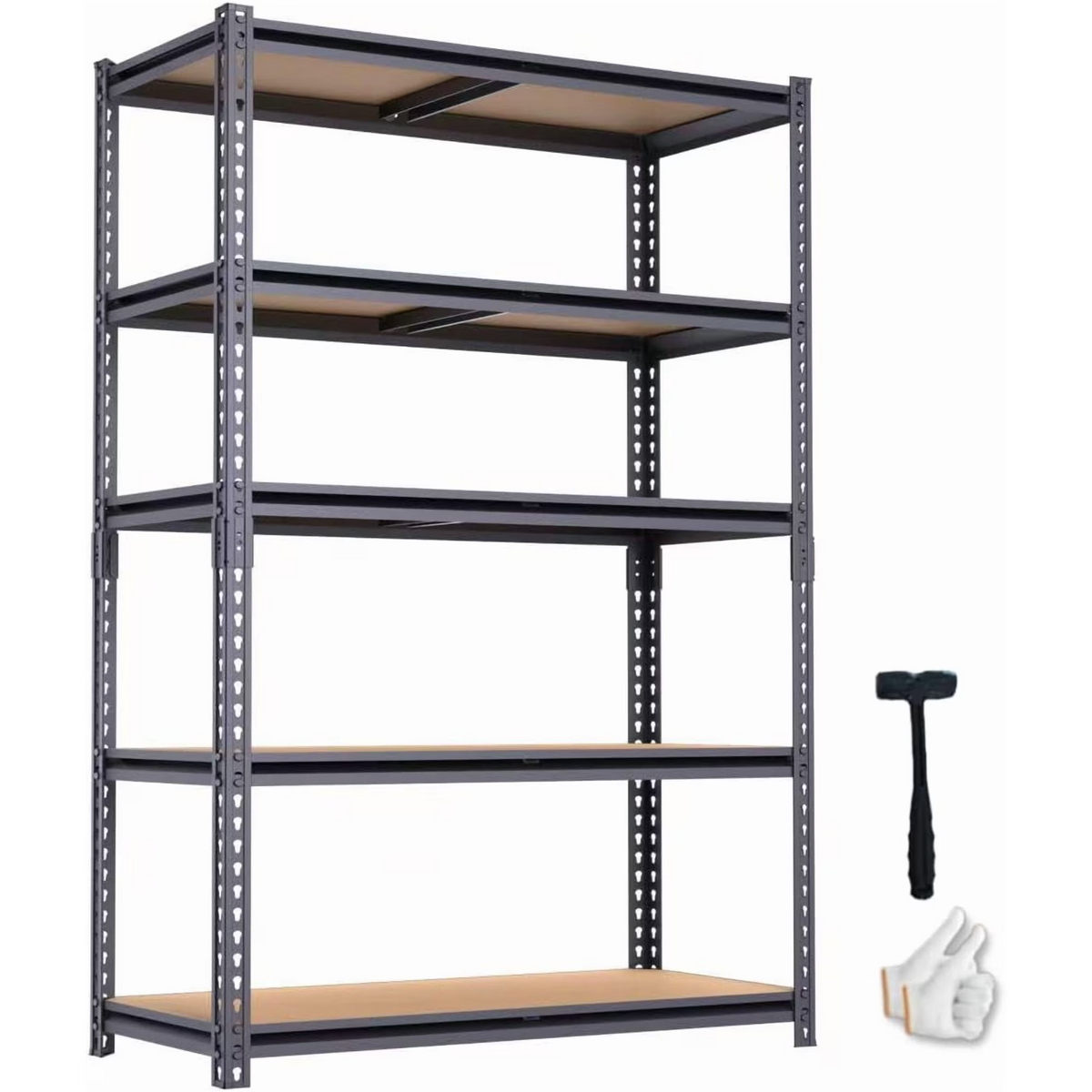 5-Tier Adjustable Garage Shelving Unit, 60 in High, 2000 lb Total Capacity – product detail 2
