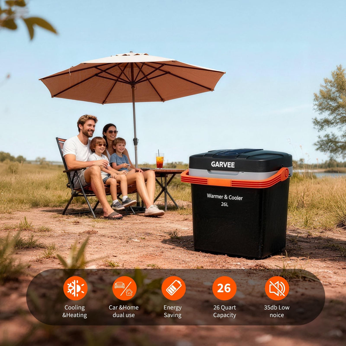 Portable Thermoelectric Cooler and Warmer, 26 L, 12V DC and 110V AC – product detail 5