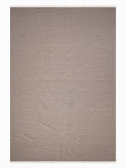 Handwoven Wool-Blend Kilim Area Rug, 5 x 8 ft Flatweave Rectangle – Cream