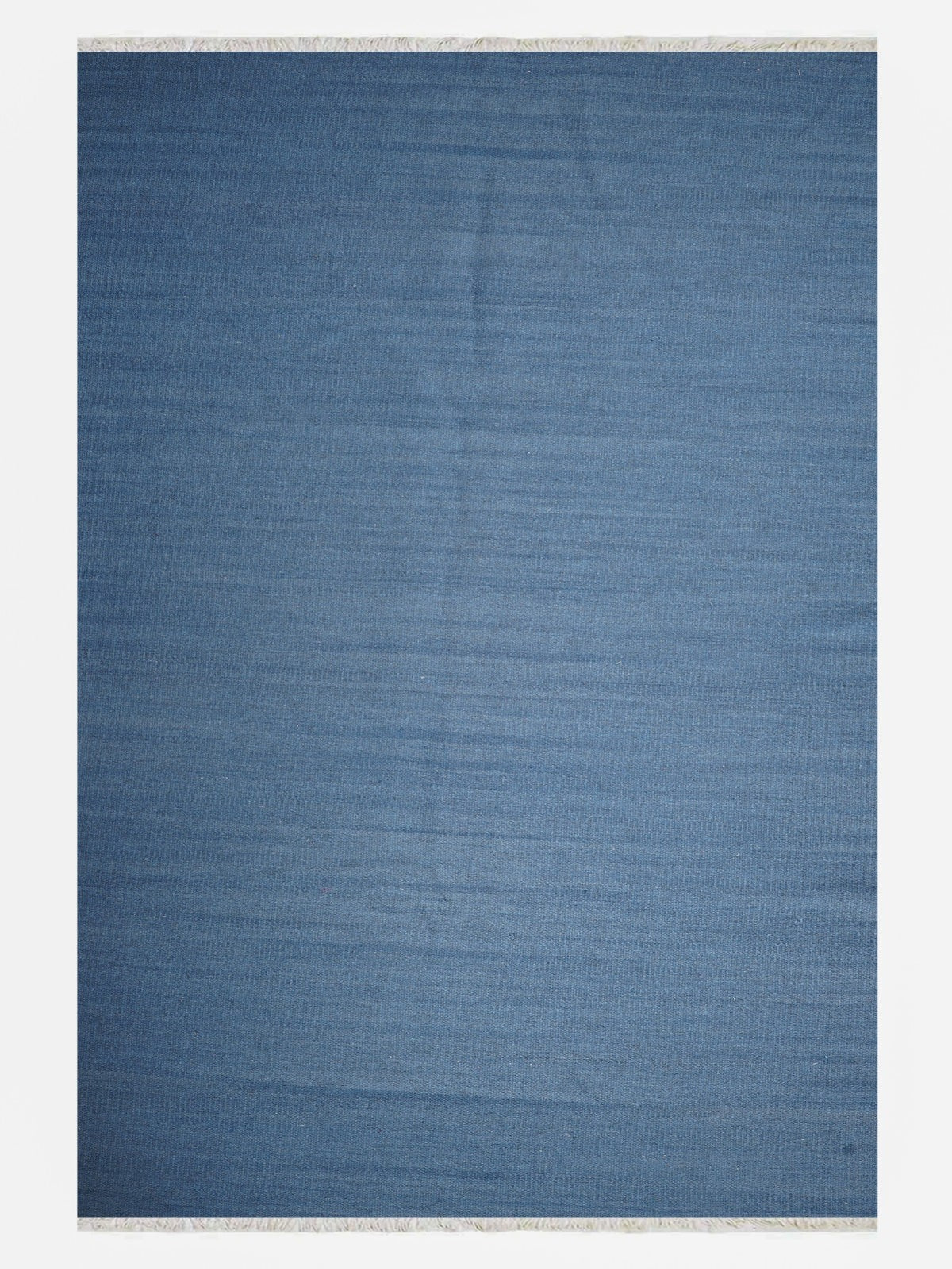 Handwoven Wool-Blend Kilim Area Rug, 5 x 8 ft Flatweave Rectangle – Blue