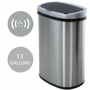 Automatic Motion Sensor Kitchen Trash Can, 13 Gallon Stainless Steel – Stainless Steel