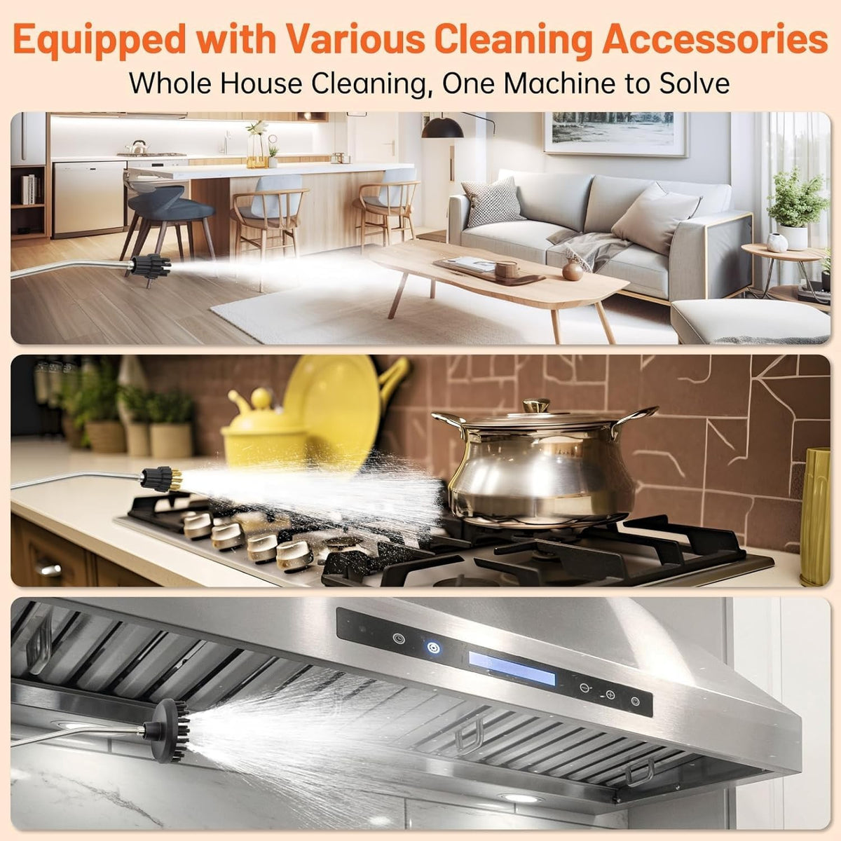 Portable High-Pressure Steam Cleaner, 1 L Tank, 110V Corded – product detail 6