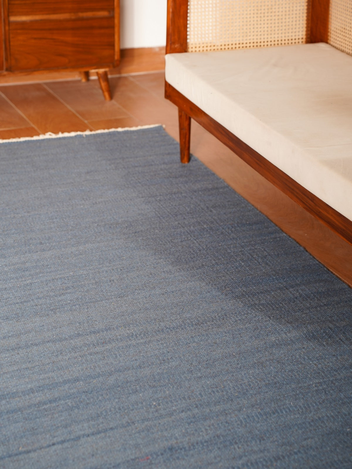 Handwoven Wool-Blend Kilim Area Rug, 5 x 8 ft Flatweave Rectangle – product detail 5