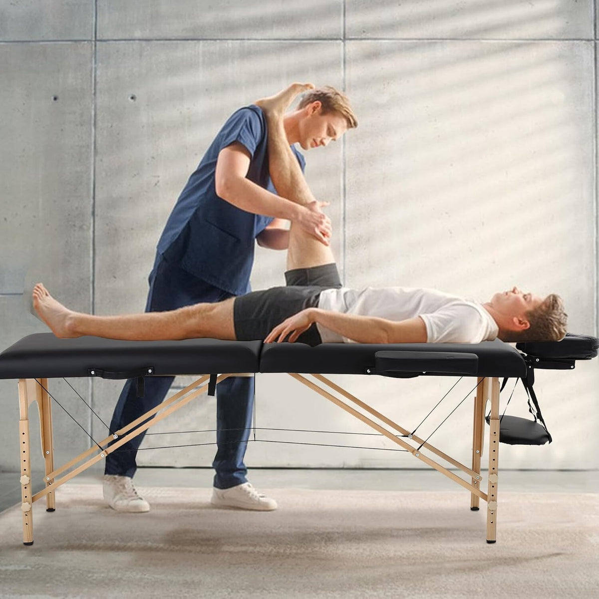 Portable Folding Massage Table 73 x 24 in with Carry Case, Adjustable Height – product detail 6