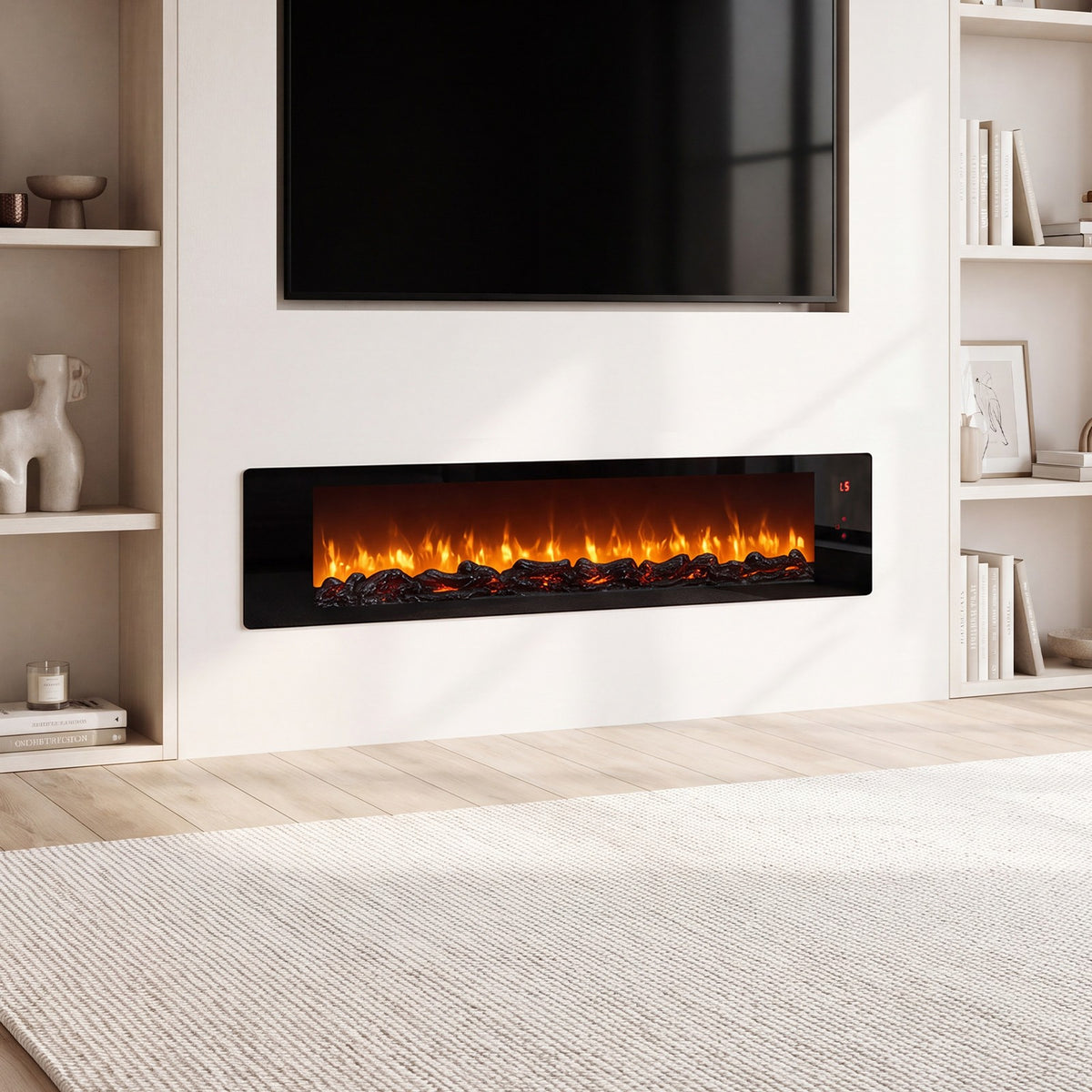 36 in Electric Flame-Effect Fireplace Insert with Remote and Adjustable Brightness – product detail 4